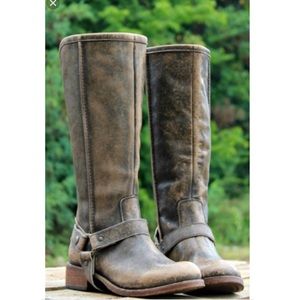 Corral distressed harness brown leather boots